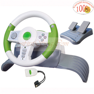 Show details for FirstSing FS17076 for PS2/PS3/PC/Xbox360 Wireless Steering wheel  Picture of FirstSing FS17076 for PS2/PS3/PC/Xbox360 Wireless Steering wheel
