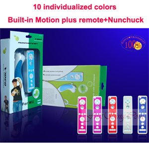 Show details for FirstSing FS19246 10 individualized colors Built in Motion plus Remote Nunchuk  for Nintendo Wii Picture of FirstSing FS19246 10 individualized colors Built in Motion plus Remote Nunchuk  for Nintendo Wii