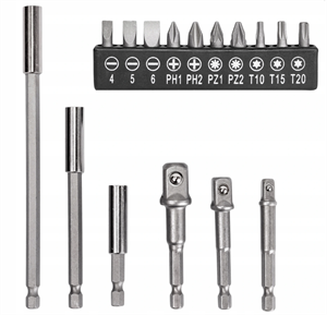 Show details for 16 Piece Socket Adapter Drill Extension Bit Set Picture of 16 Piece Socket Adapter Drill Extension Bit Set