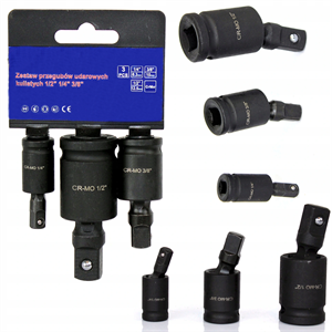 Image de 3 Piece Impact Universal Joint Set