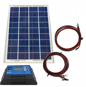 Image de Solar Panel Solar Regulator 20W 12V USB LCD