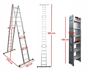 Picture of Professional Articulated Ladder 4x6, 684 CM
