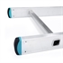 Image de Folding aluminum ladder 1x9 2.56 m Rubber