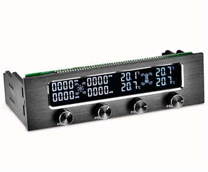 Show details for 5.25"Front Panel LCD Digital Adjustable 4Ch Fan Speed Controller Temperature Picture of 5.25"Front Panel LCD Digital Adjustable 4Ch Fan Speed Controller Temperature