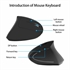 Image de Vertical Ergonomic USB Mouse for left-hander - Optical Model - Mice with Ergonomic design - prevention against mouse arm tennis elbow - For Laptop Desktop PC Computer Macbook