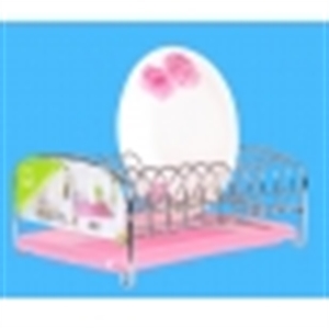 Изображение Cheap Metal Wire Dish Rack with plastic tray from China  Kitchen Rack Organizer