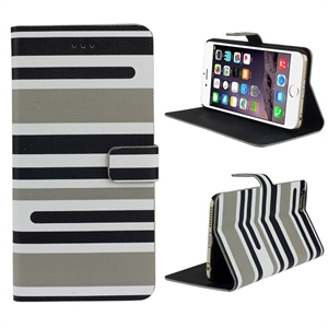 Picture of New Stripe Pattern PU Leather flip Case Cover For iPhone6 