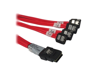 Show details for Mini SAS 36P SFF-8087 to 4 SATA 7 Pin Data Cable Picture of Mini SAS 36P SFF-8087 to 4 SATA 7 Pin Data Cable