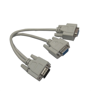 Agrandir l'image de VGA 1 to 2 splitter cable male to 2 female Image de VGA 1 to 2 splitter cable male to 2 female