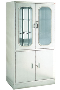 Durable 304 Stainless Steel Medical Trolley Cupboard For Hospital Use