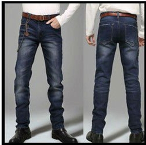 Image de 2012 new design fashinable straight men jean pants with perfect wash, can be customized ms-003