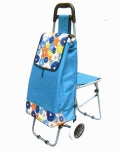 Show details for Shopping trolley bag with stool XY-413A Picture of Shopping trolley bag with stool XY-413A